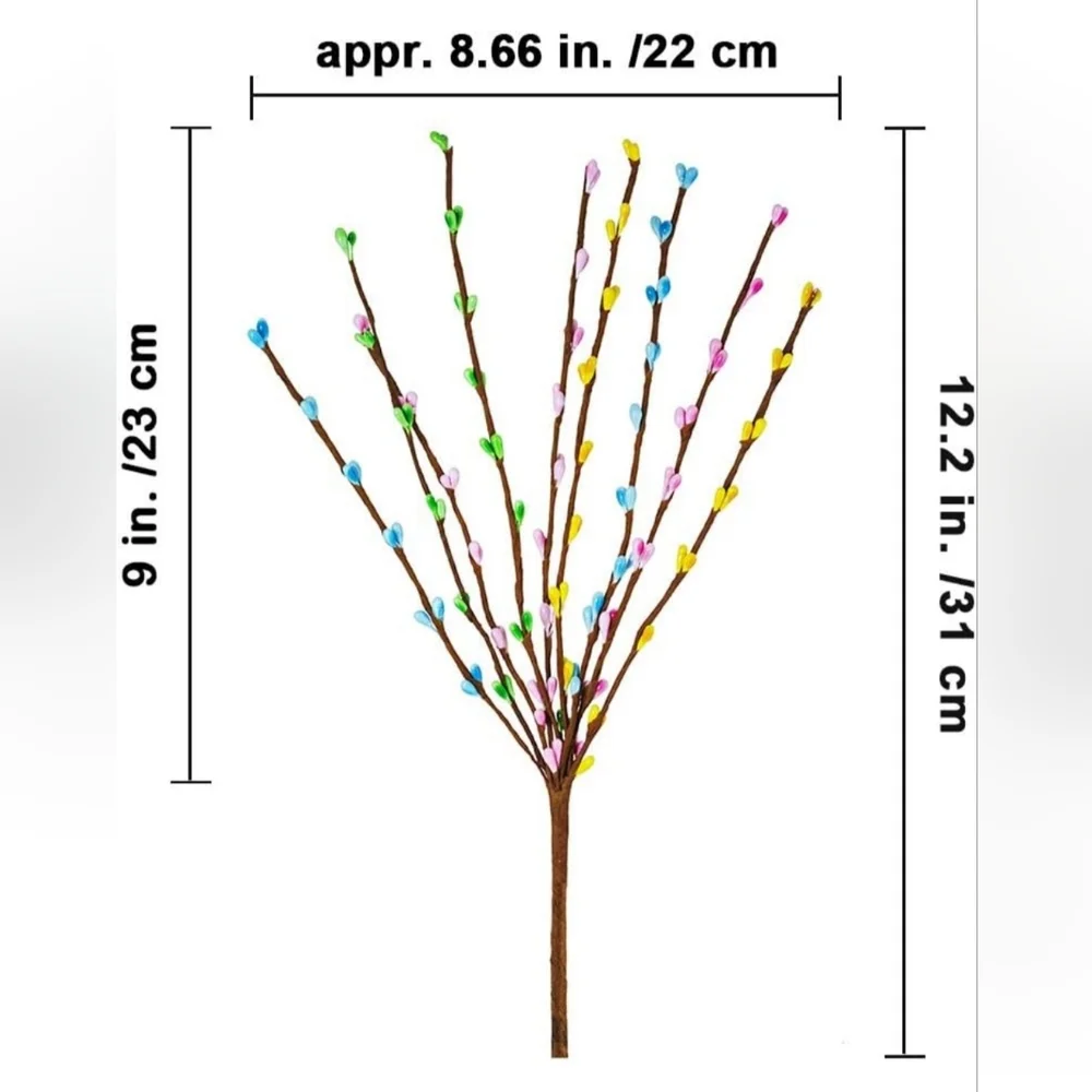 Pastel Color Floral Easter Pick Stem Spray for Crafts‎ Wreaths Spring Home Décor
